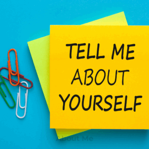 Tell me about yourself post it note