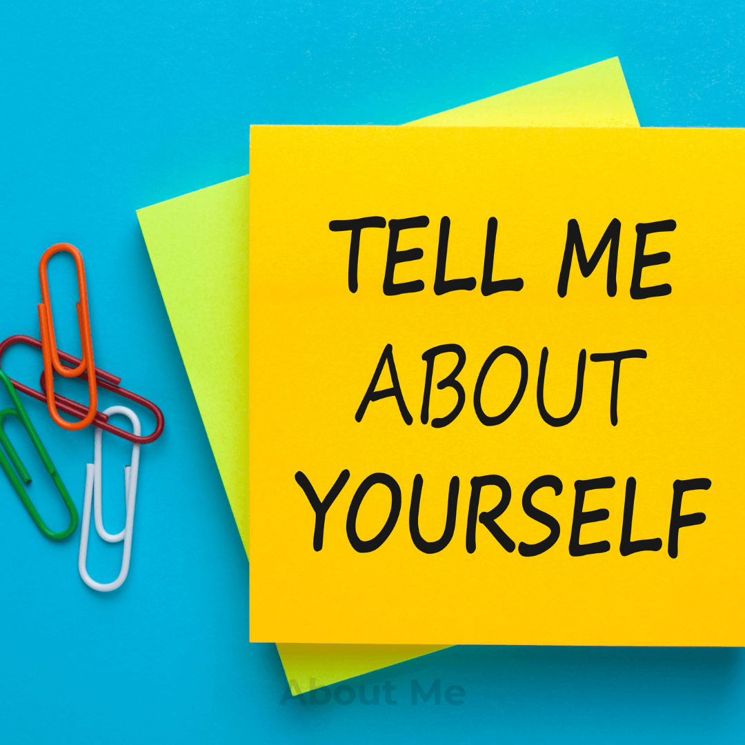 Tell me about yourself post it note